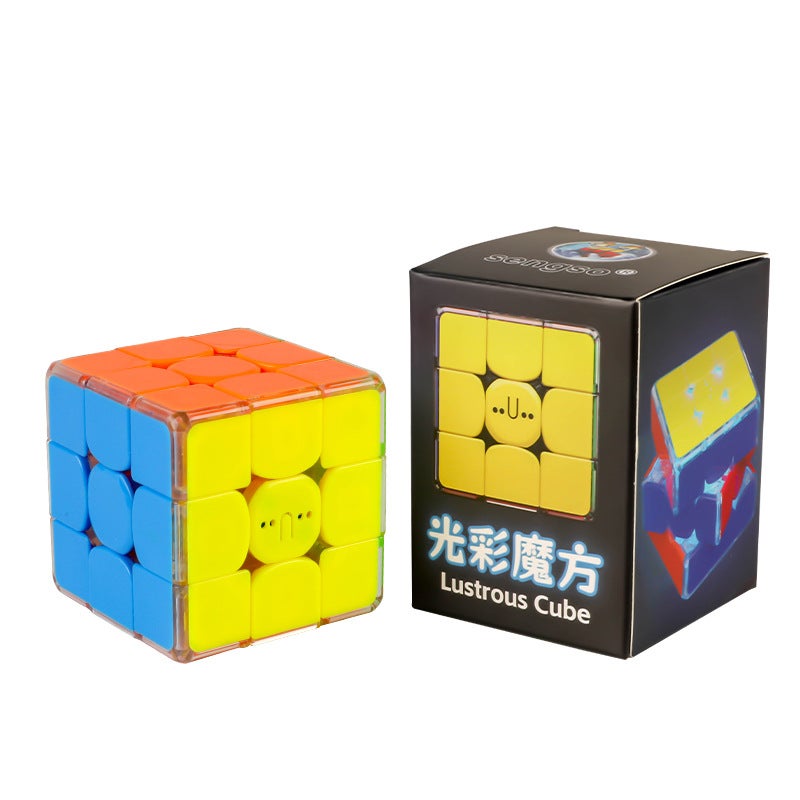 Light Rubik'S Cube Three-Order Rechargeable Magnetic Glorious Light Three-Order Intelligence Rubik'S Cube Children'S Toy Puzzle Cube - Image 1